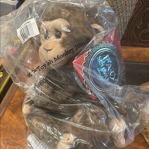 FAO SCHWARTZ Brown Plush Monkey Stuffed Animal
